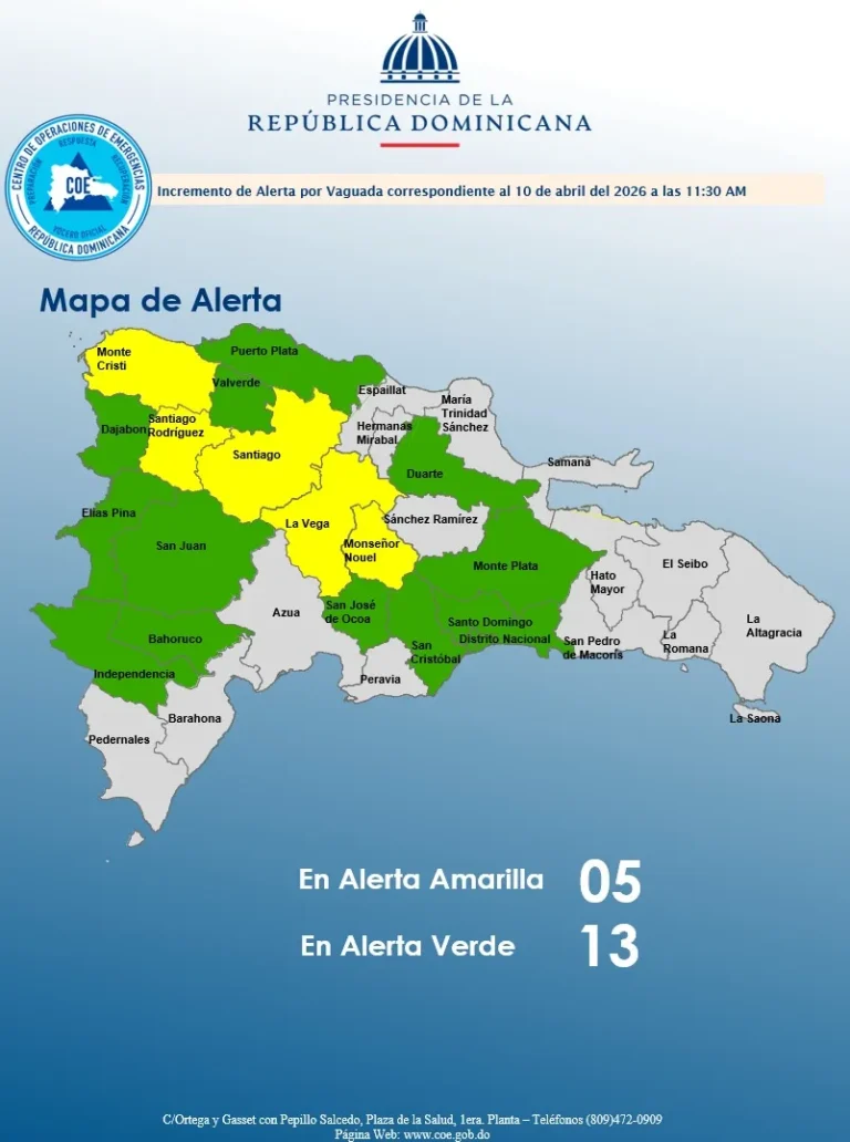 18 provincias en alerta por vaguada